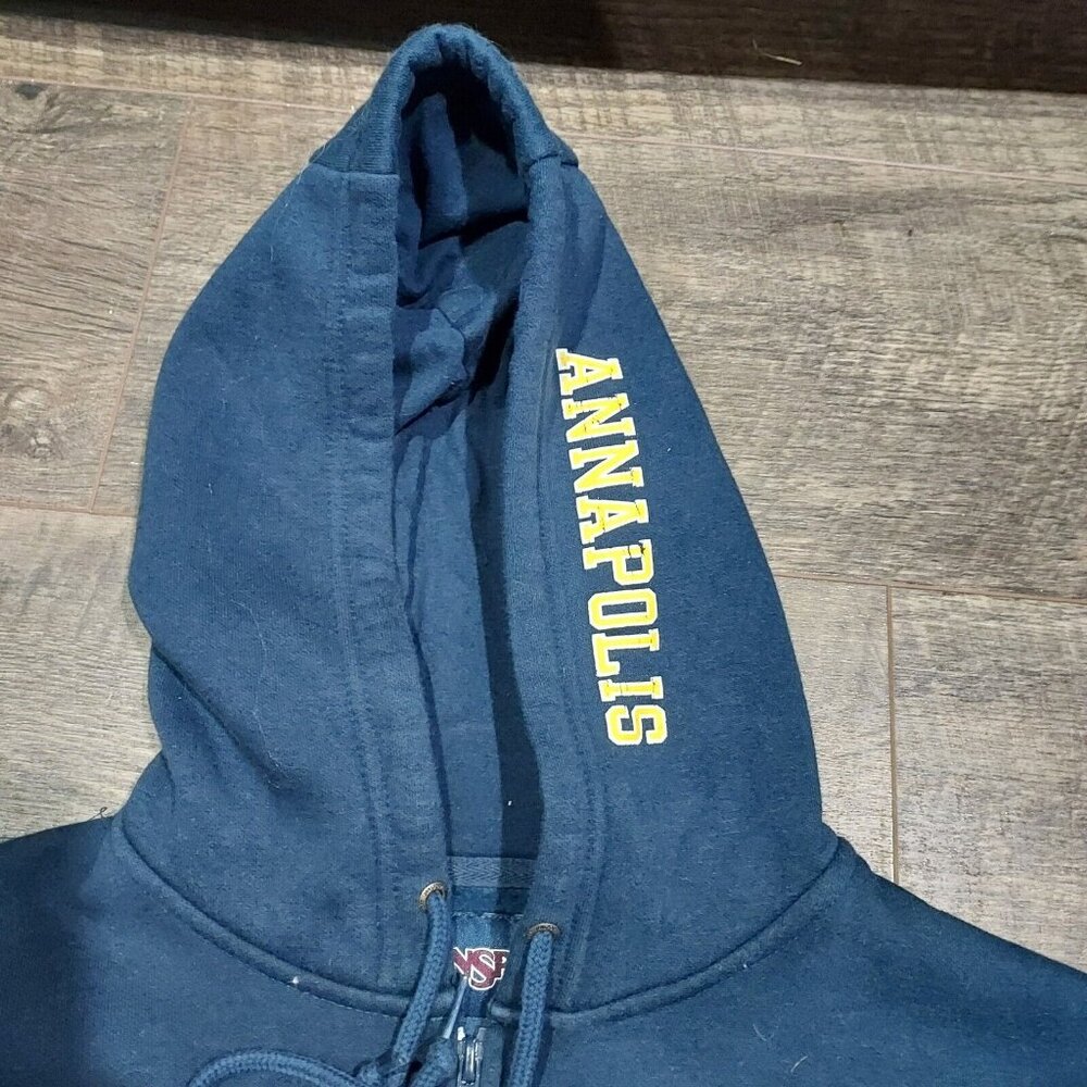 JanSport US Navy Sweatshirt Hoodie Adult Xsmall Military Blue Front Pockets - Picture 11 of 13